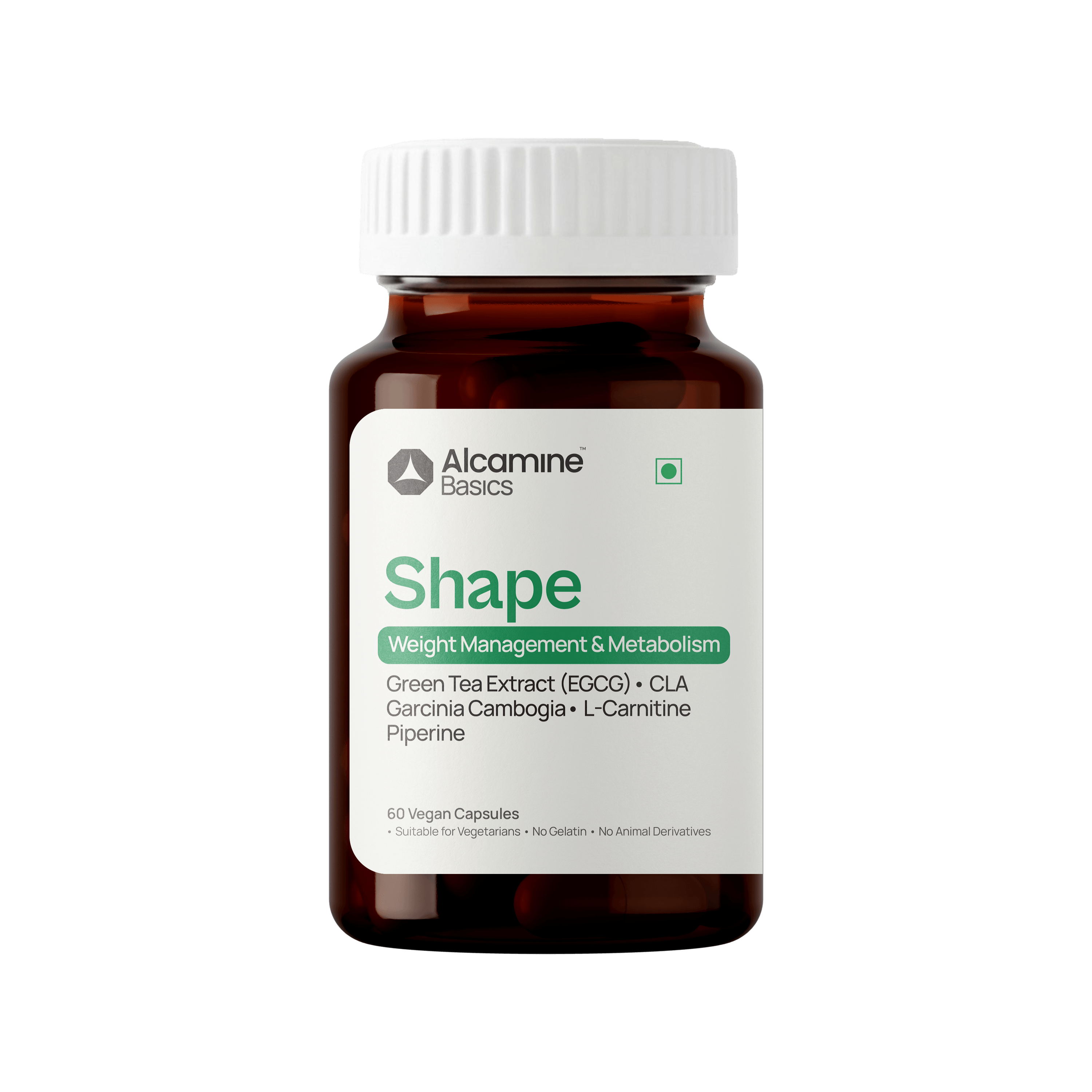 Alcamine Supplement with Green Tea Extract, Garcinia Cambogia, L-Carnitine, and CLA (60 Capsules)