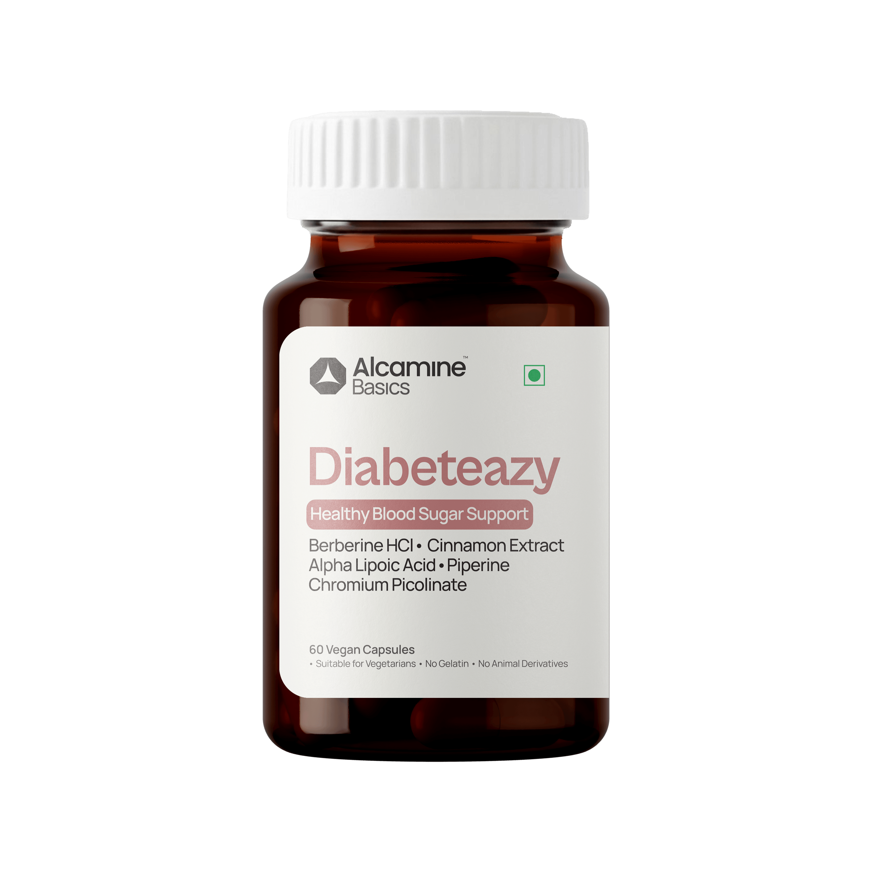 Alcamine Supplement with Berberine HCl, Alpha Lipoic Acid, Cinnamon, and Chromium (60 Capsules)